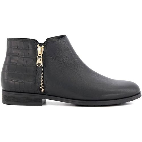 Dune London Women's 'Pond' Leather Ankle Boots in Black