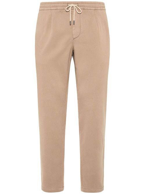City Trousers in Stretch Cotton Tencel - Neutrals