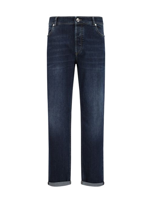 Straight-Fit Denim Jeans — Navy