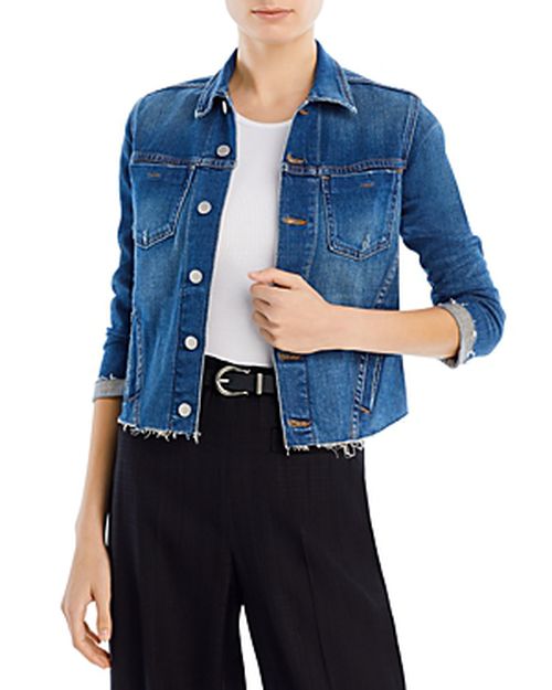 Janelle Slim-Fit Raw Denim Jacket
