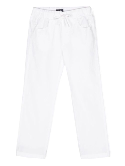 Poplin straight-leg trousers - White