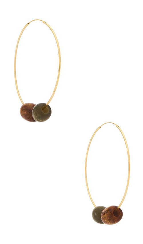Casa Clara Treasure Hoop Earing in Brown