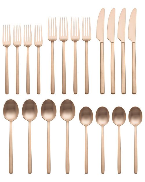 Dean Satin Rose Gold 20-Piece Flatware Set