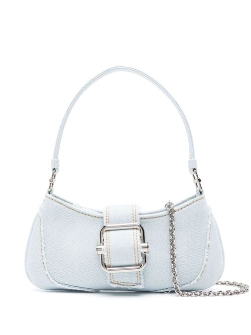 Small Brocle denim shoulder bag - Blue