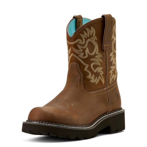 Women's Fatbaby Western Boots in Sassy Brown Leather, B Medium Width