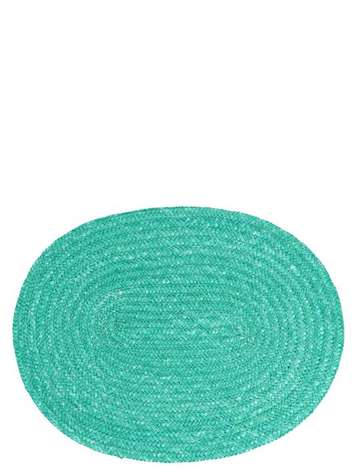 -Woven Raffia Underplate Kitchen Linen Verde-Unisex