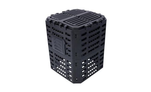 Garden Composter Bin Made from Recycled Plastic – 90 Gallons (340 Liters) Large Capacity Compost Bin for Fertile Soil - Black