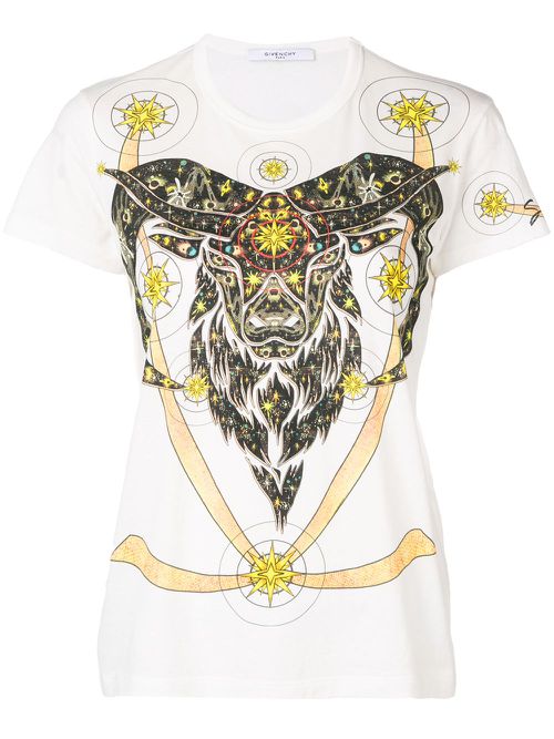 Goat print T-shirt - White