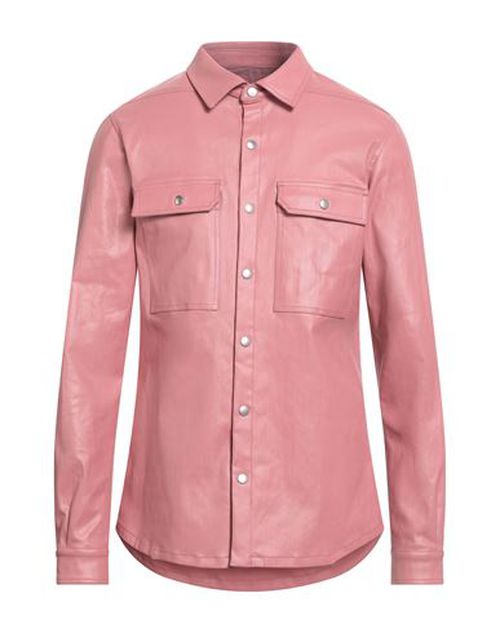 Man Shirt Pink Size 40 Cotton, Elastane