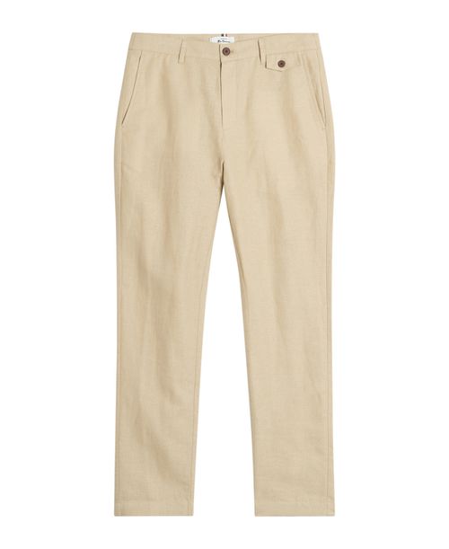 Men's Linen Cotton Trouser Pants - Stone