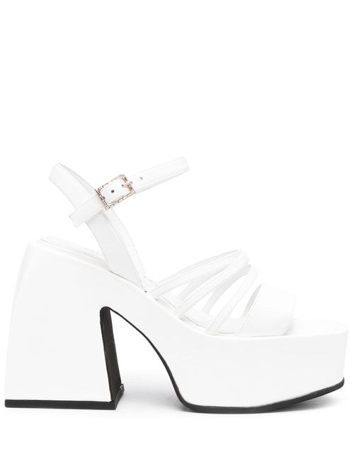 Bulla Chibi 110mm platform sandals - White