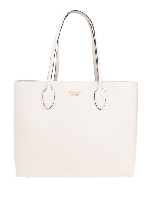 Large Bleecker leather tote bag - White