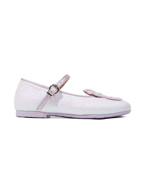 Sophia Webster Mini Butterfly-embroided ballerina shoes - Purple