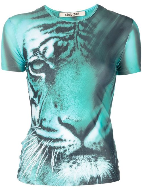 Tiger-print T-shirt - Neutrals