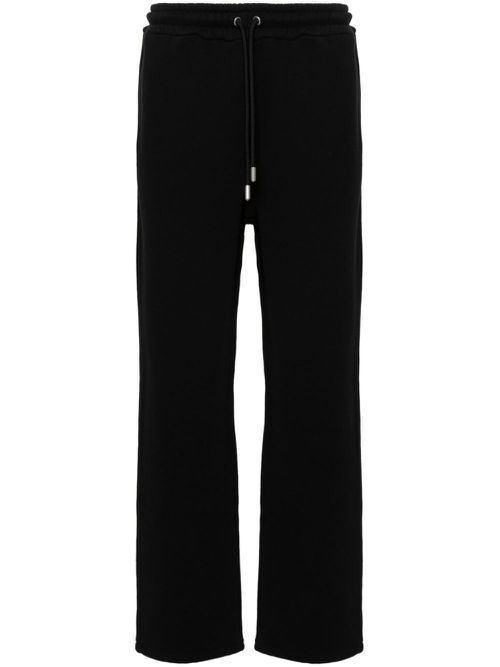 Scribble-Diag-stripes jersey trousers - Black