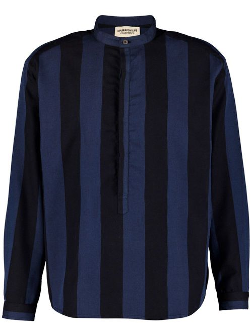 Two-tone striped shirt - Blue
