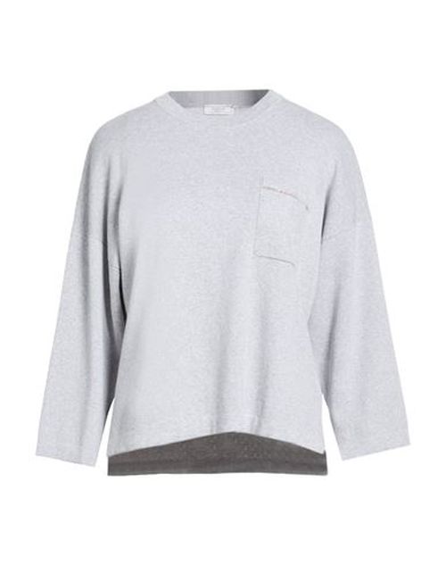 Woman Sweater Light grey Size 6 Cotton