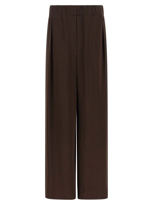 Fluid Viscose Pants Brown