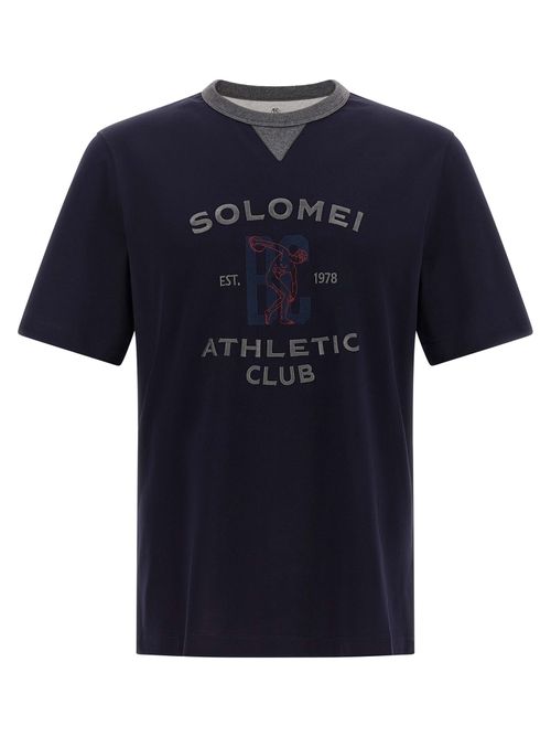 Logo-Graphic Cotton T-Shirt — Navy