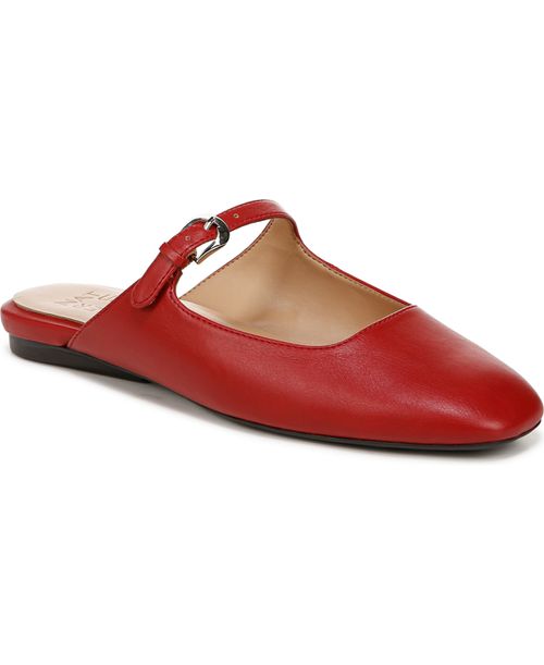 Apple Mules - Red Faux Leather