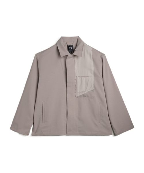 Utility Bluson frayed-patchwork lightweight jacket