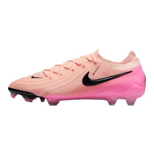 Nike Phantom GX 2 Elite FG Low-Top Soccer Cleats (FJ2559-800, Crimson Tint/Pink Blast/Black)