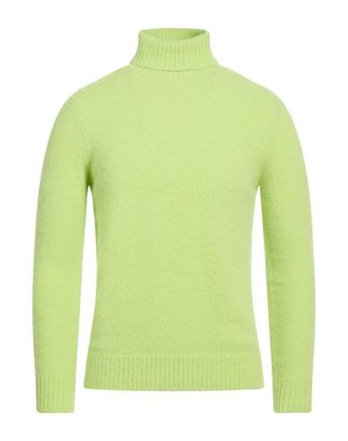Man Turtleneck Lime green Size 38 Alpaca wool, Polyamide, Wool, Elastane