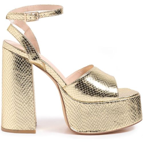 Shonen Gold Lizard Platform Heels
