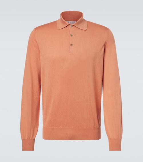 Cotton polo sweater
