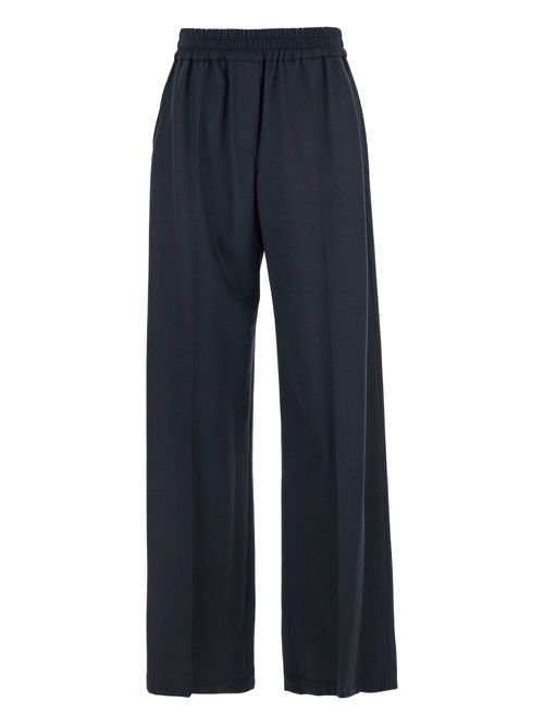 Elasticated-waist trousers - Blue