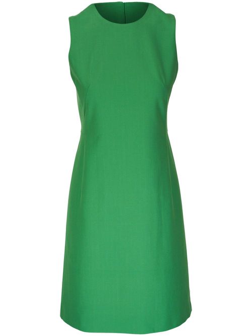 Sleeveless crepe mini dress - Green