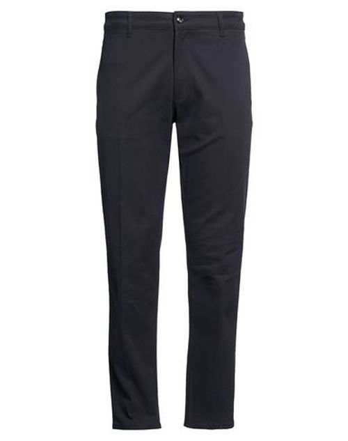 Man Pants Navy Size 40 Cotton, Elastane
