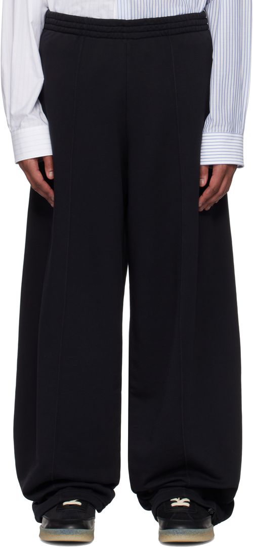 MM6 Maison Margiela Black Pinched Seam Sweatpants