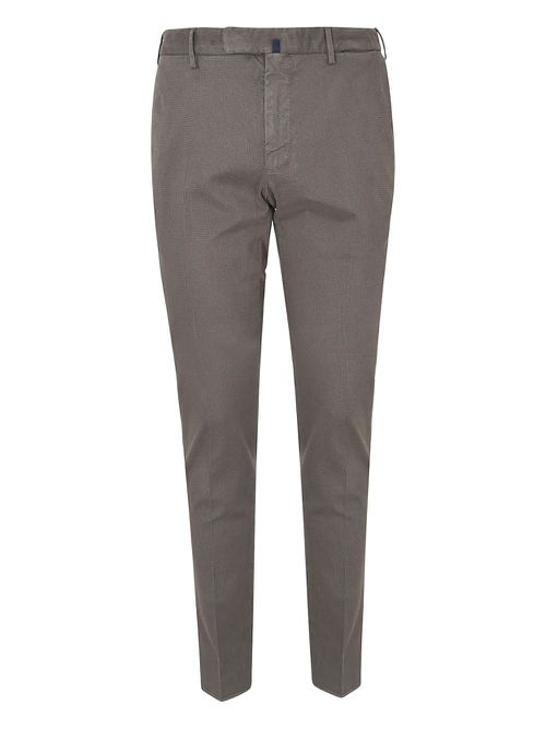 Incotex textured-finish trousers - Brown