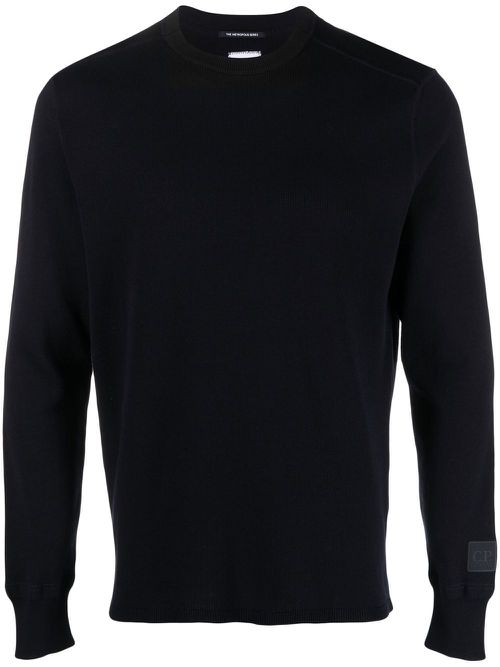 Fine-ribbed jumper - Blue