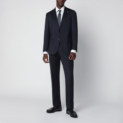 Luigi Bianchi Single-Breasted Blue Wool Suit