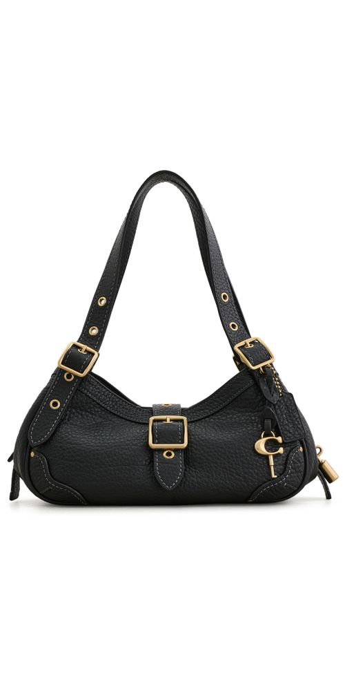 Textured Pebble Leather Drifter Shoulder Bag 31 Black One Size