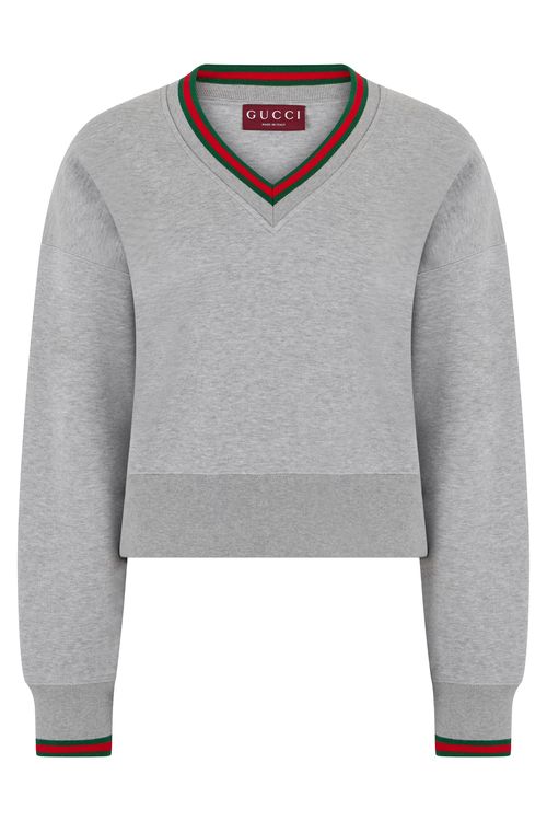 Cotton Jersey Sweatshirt with Web