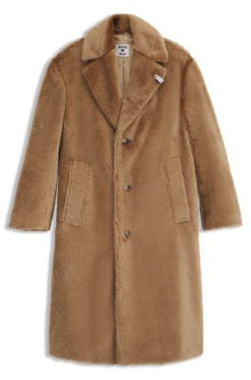 BOSS x Steiff coat in textured wool and cotton - Beige Men's Formal Coats 42R
