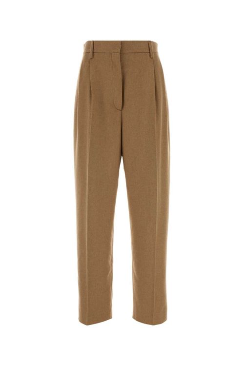 Camel Wool Trousers — Camel