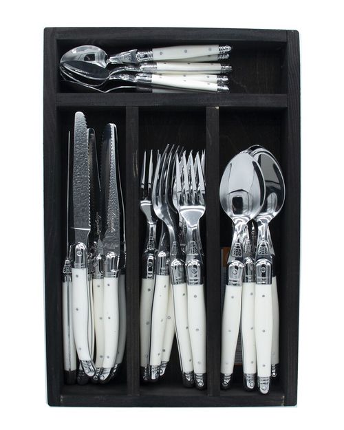 Dnu Own 24Pc Flatware Set In Black Tray