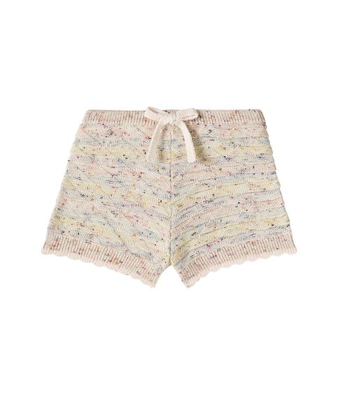 Zimmermann Kids Rhiannon knitted cotton-blend shorts