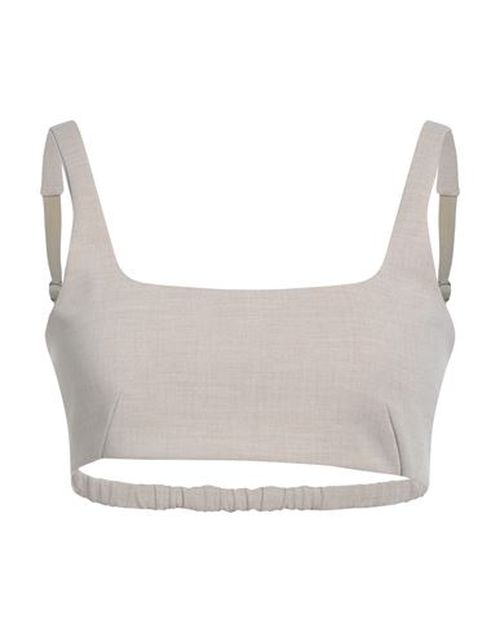 Woman Top Beige Size 10 Polyester, Viscose, Elastane