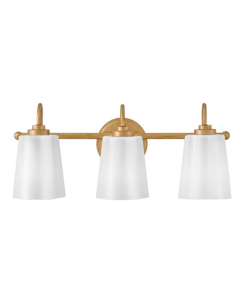 Distressed Brass LED Bathroom Vanity Light from the Honey Collection