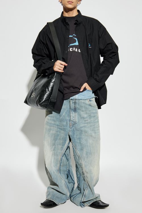 Oversize Shirt, Men's, Black