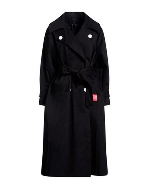 Woman Overcoat & Trench Coat Black Size S Cotton, Elastane