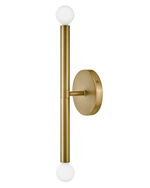 Millie 2-Light Wall Sconce in Lacquered Bra