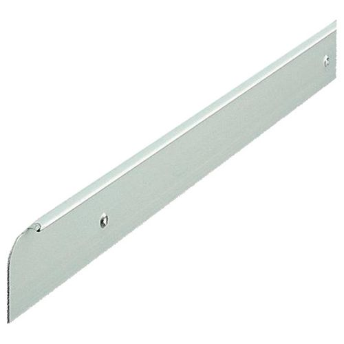 Worktop Trim End Cap, Universal Left or Right Profile, Matt Silver Finish x 630mm with Radiu