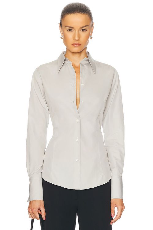 FLORE FLORE Giulia Top in Grey - Light Grey.  XS also in