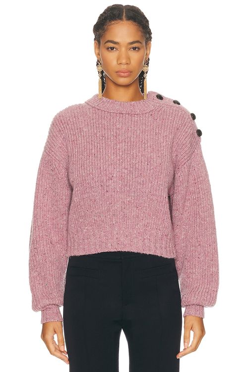 Chloe Mock Neck Sweater in Dreamy Rose - Mauve. XS also in L